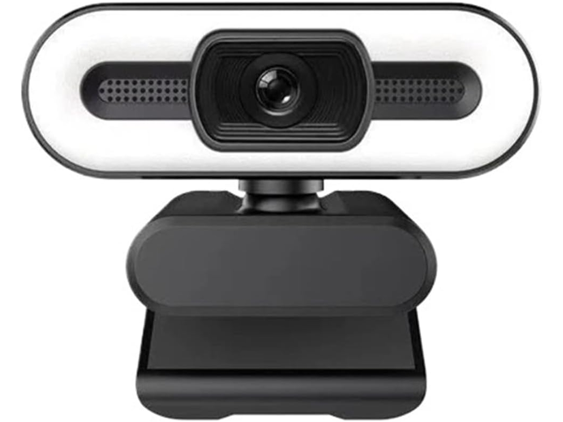 Cámara Web Hd Con Enfoque Automático, Luz De Relleno Y Rotación, Para Portátil.