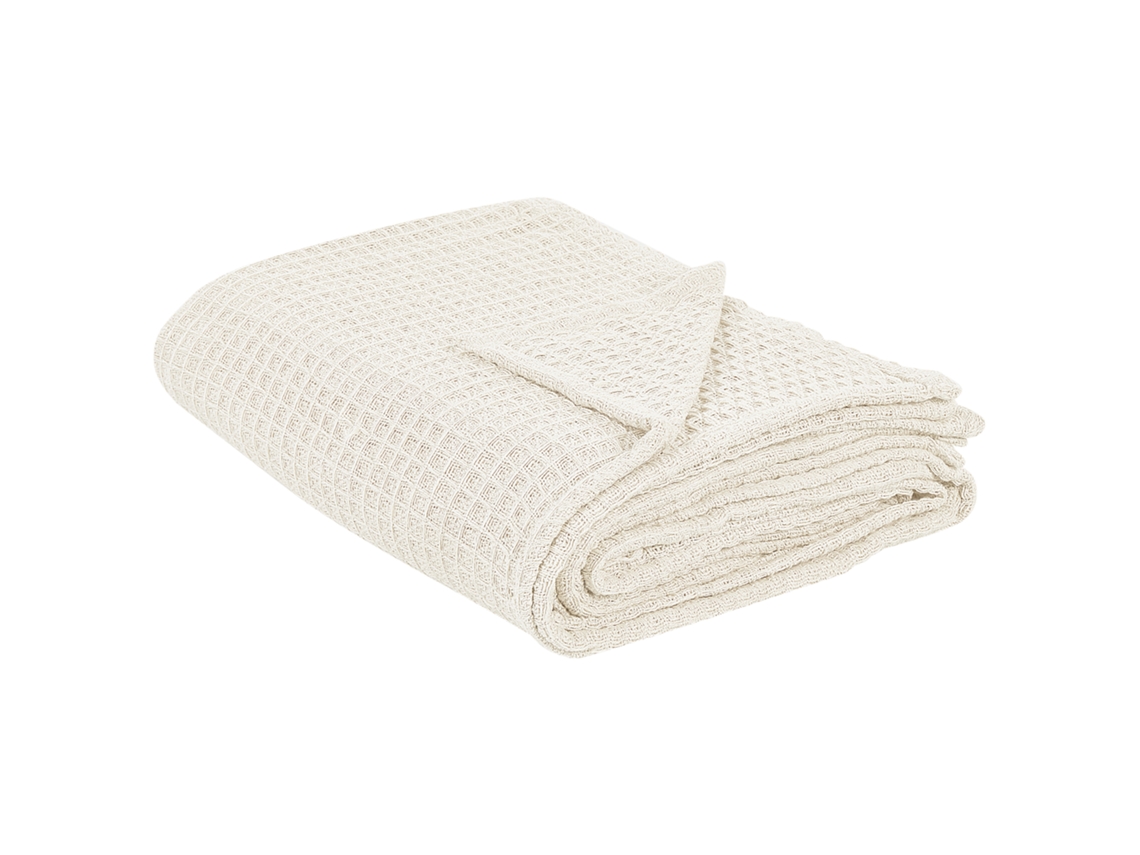 BELIANI Colcha Chagyl Algodón Crema 200X220X1