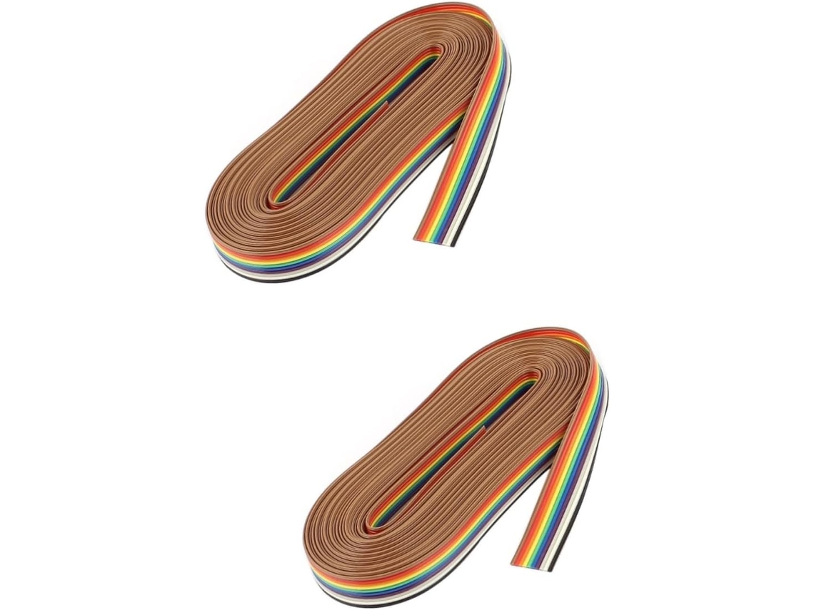 Cable Plano De 2 Piezas Con Pines Idc Para Instrumentos Y Proyectos Digitales.