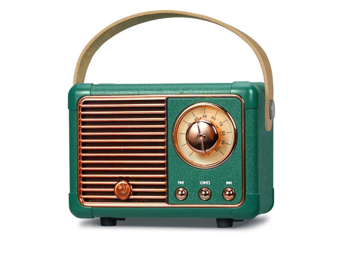 Mini altavoz Bluetooth con radio FM, radio retro recargable, altavoz Bluetooth 5.0, sonido superior, compatible con llamadas Chennnls