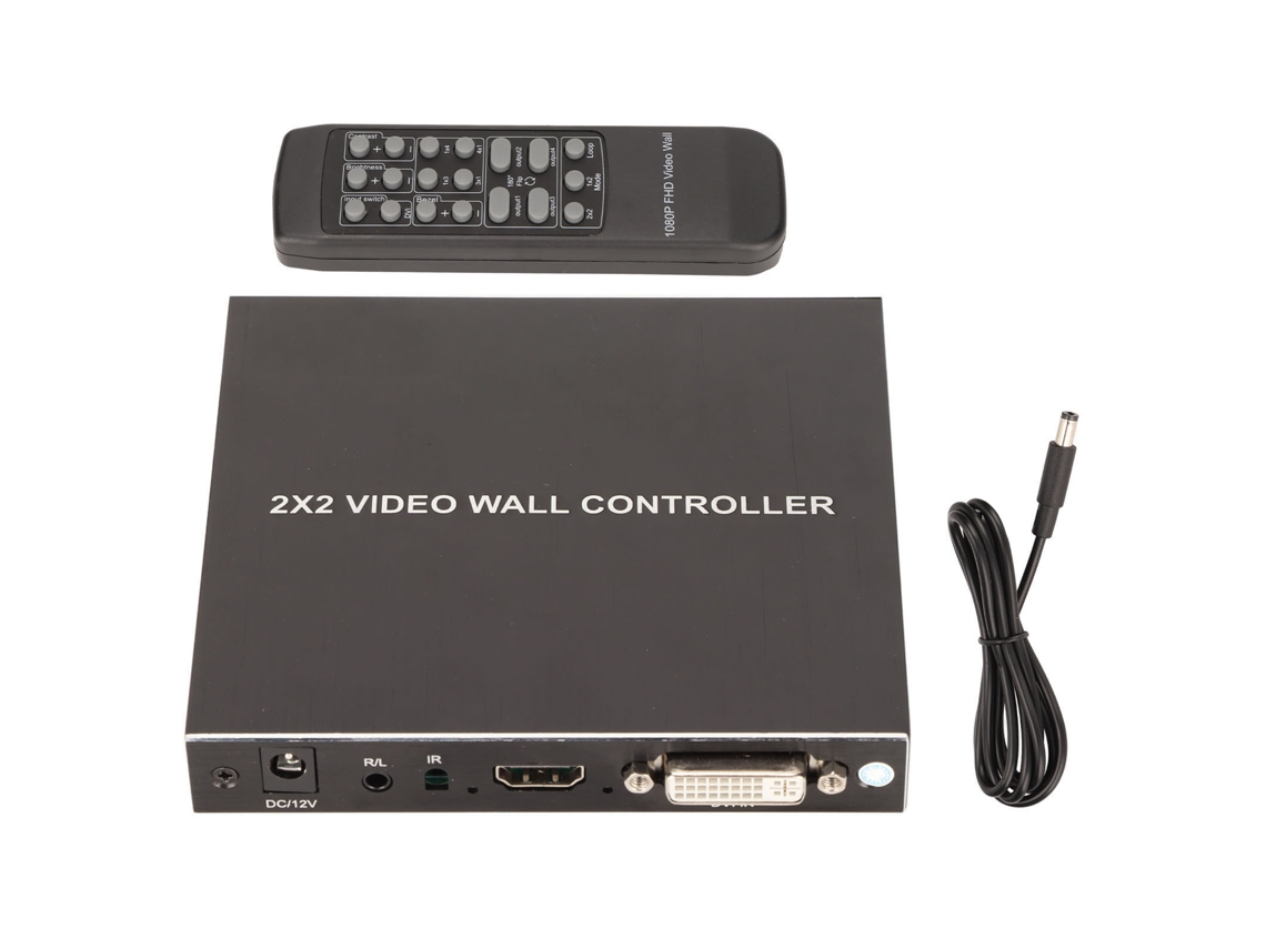Controlador De Vídeo Para Parede Tv Dvi Com Rotação 180 Graus Processador De Splicing Com Controle Remoto Plug Uk 100-240v