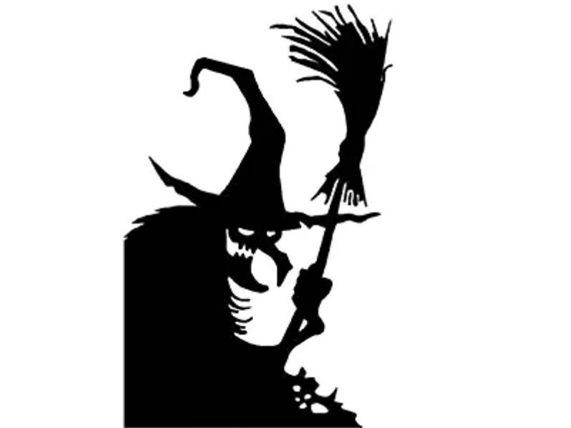 Pegatinas Decorativas De Pared Con Siluetas De Brujas De Halloween Para Fiestas En Interiores Y Exteriores (2 Unidades)
