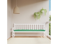 Cojín grande para banco de jardín, 200x50x7cm, tela Oxford verde HARLANV1