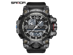 Reloj Deportivo Multifuncional Luminoso, Moderno Y A La Moda (blanco Y Negro para Hombre)