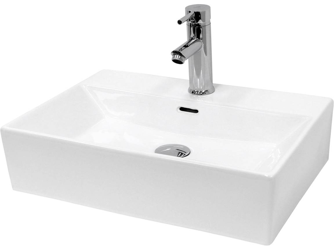 Lavabo ECD (Blanco - Cerámica - 415x360x130 mm)