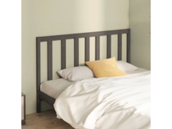 Cabecero De Cama Madera Maciza De Pino Gris 166x4x100 Cm