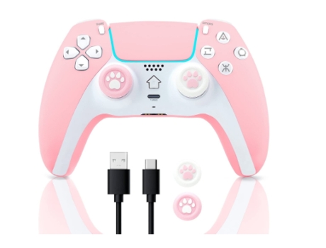 Controlador Inalámbrico Ps4 Compatible con Playstation 4 Pro Slim Pc Reemplazo Remoto Gamepad Accesorios para Juegos Joystickr con Cable Tipo C BIS...