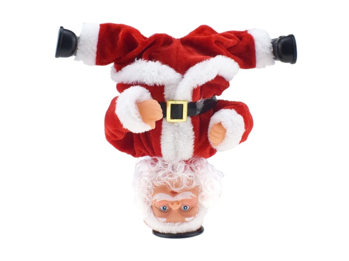 Ats-muñeco De Santa Claus Bailarín Con Giros Y Manos A La Cabeza, Juguete Navideño Cantante Para Decoración Interior Y Exterior