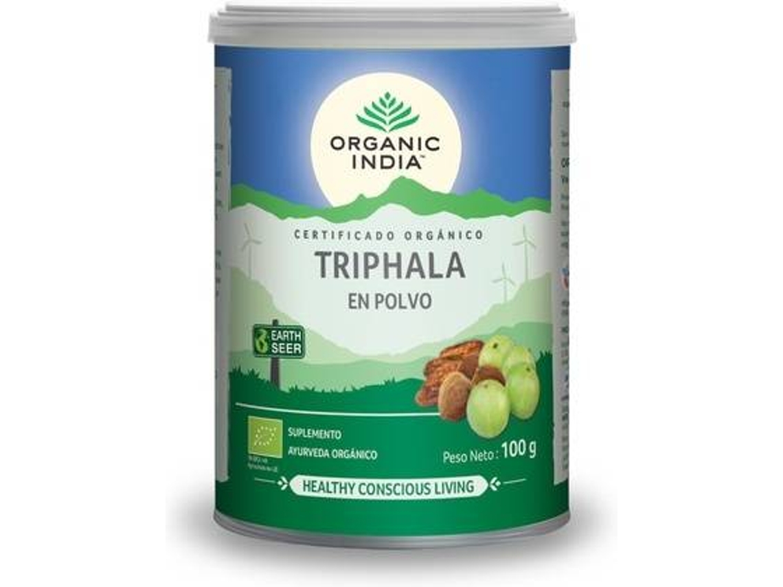 Té ORGANIC INDIA Lata De Pó Triphala Orgânica (100 g de pó)