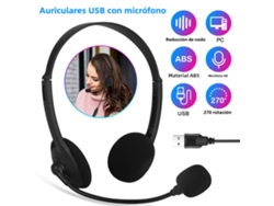 Auriculares Para Computadora Con Cable Usb Con Micrófono, Volumen Ajustable Y Cancelación De Ruido.