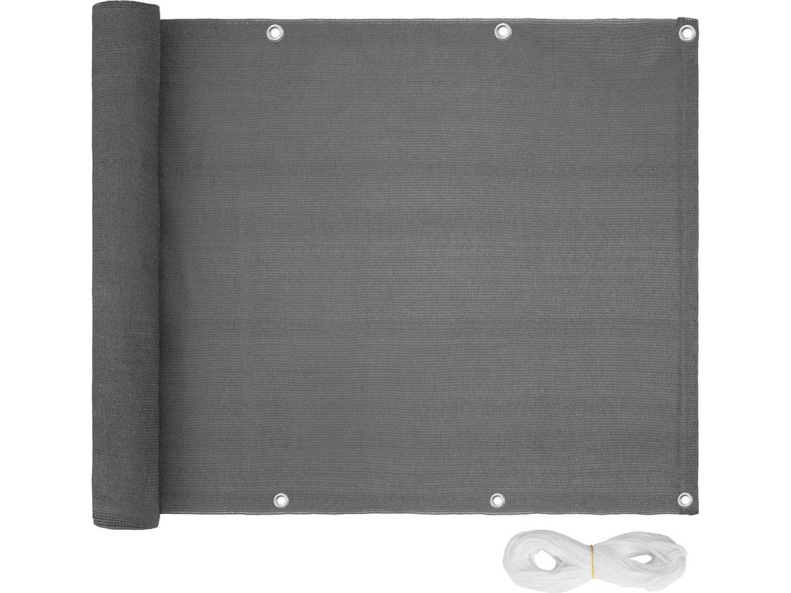 Protección Visual para Balcón Versión 2 TECTAKE (Gris -Polietileno-600 x 75 x 0,5 cm)