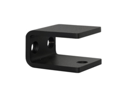 Soporte de barandilla de diseño rectangular negro IVOL