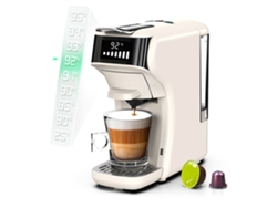 Cafetera de cápsulas HIBREW H1B 6en1 600ml Tanque de agua 19bar Modo frío/caliente Beige