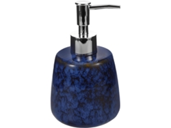Dispensador De Jabón De Cerámica Recargable Nuobesty De 300 Ml Con Bomba, Color Azul Y Base.