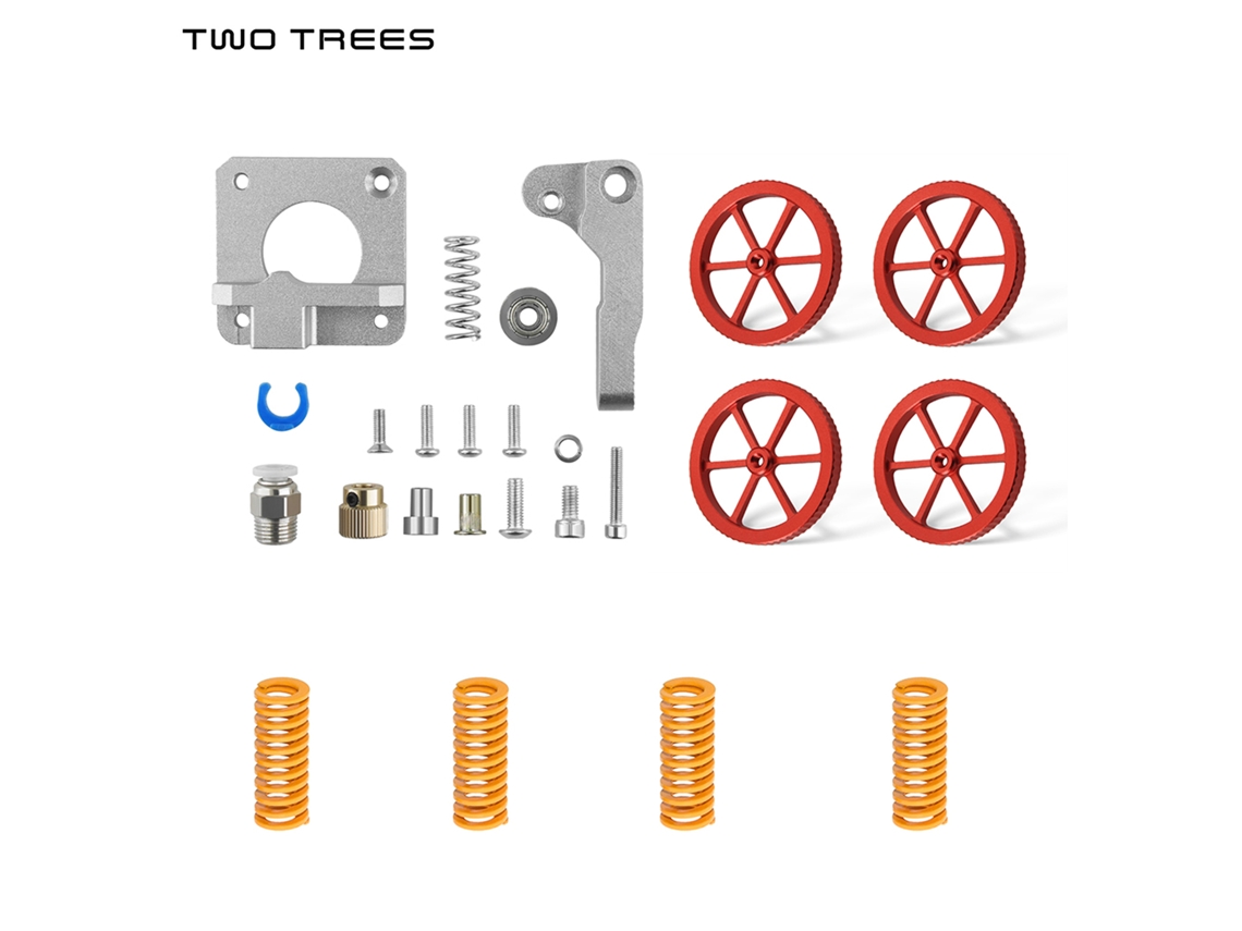 Piezas de impresora 3D: Extrusor metálico y tuercas niveladoras para Creality Ender-3/Pro, serie CR-10