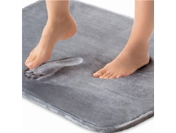 Alfombrilla De Baño De Espuma Viscoelástica Gruesa, Suave Y Absorbente, Lavable A Máquina, Color Gris.