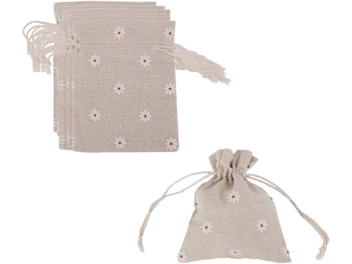 Juego 24 Bolsitas Almacenamiento Cordón Algodón Regalos Dulces Joyas Lino