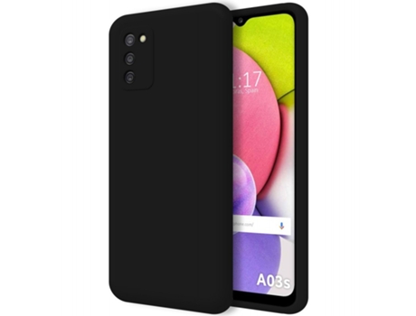 Carcasa Samsung Galaxy A03s TUMUNDOSMARTPHONE Silicona Líquida Negro