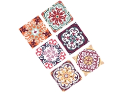 6 Piezas De Pegatinas Con Efecto Azulejo, Impermeables Y Adhesivas Para Decoración.