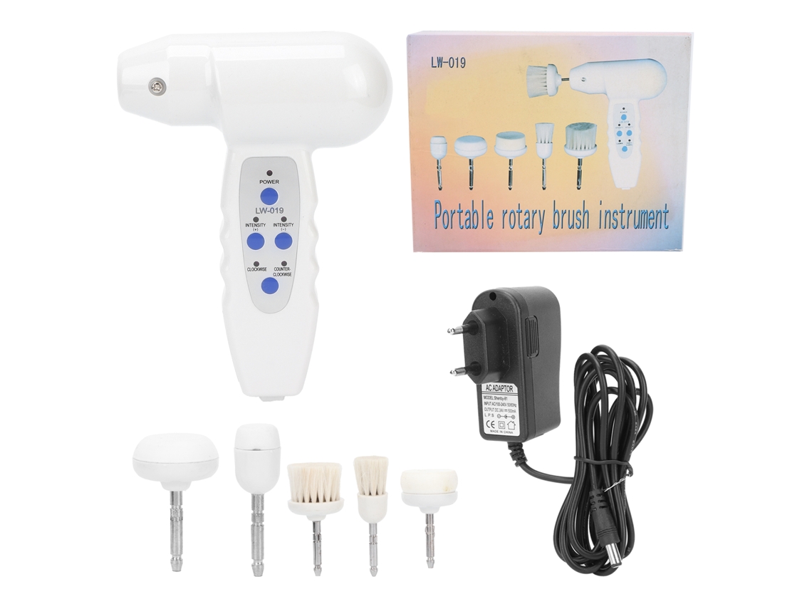 Cepillo Limpiador Facial Eléctrico Recargable Con 5 Cabezales Y 2 Velocidades Para Piel Sensible Y Grasa.