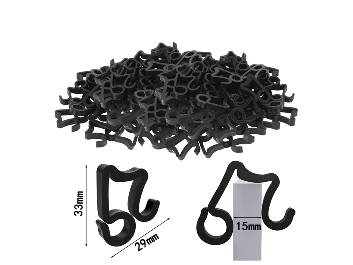 Yncm2026-100pcs Ganchos Para Luces De Cadena Exteriores Gancho De Canal Para Decoración Luces Led