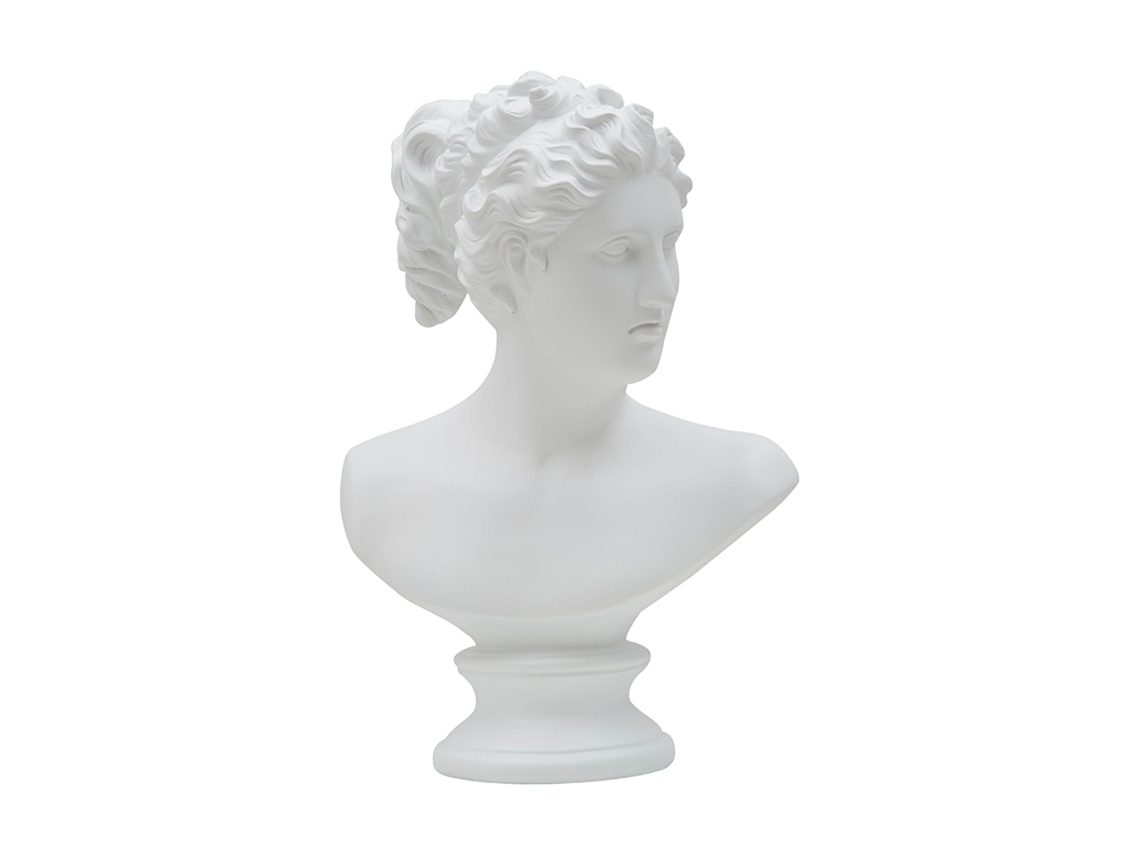 Escultura decorativa clásica de media rama en poliresina H34cm Mujer Mauro Ferretti