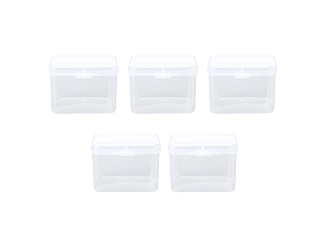 Estuche De Maquillaje De Espuma Transparente De 5 Piezas, Duradero Y Portátil, Con Tapa A Presión.