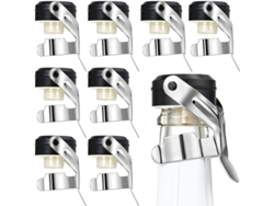 Tapones De Acero Inoxidable Para Champán Y Botellas De Vino (8 Unidades) Jxn