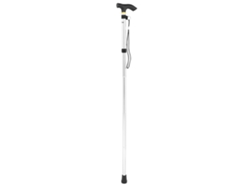 Bastón telescópico ligero Anub para senderismo, fabricado en aleación de aluminio, ideal para trekking y montañismo (plateado).