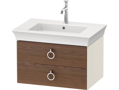 DURAVIT Tulip blanco, mueble de baño colgado en la pared, ancho 684 x fondo 458mm, con 2 cajones, con tirador, WT43510