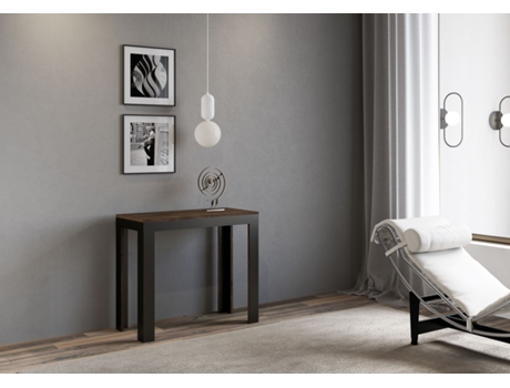 Consolas Linea Evolution Extensible hasta 300 cm ITAMOBY (90 x 40 x 77 cm - Paneles de Melamina - Nogal)