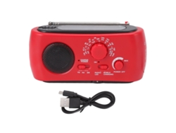 Yncm2026-radio De Emergencia Meteorológica Am Fm Sw Con Banco De Energía Solar Y Manivela Para Camping Outdoor Rojo