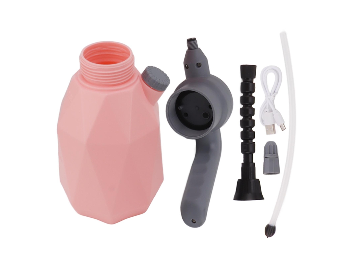 Pulverizador Eléctrico Recargable De 2 Litros Para Jardín/hogar Pequeño Con Cabezal Rosa Universal