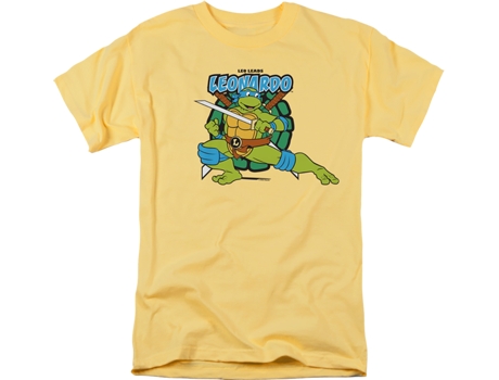 Camisetas Unisex DEEPSTONE Leonardo Leads Teenage Mutant Ninja Turtles Banana (XL)