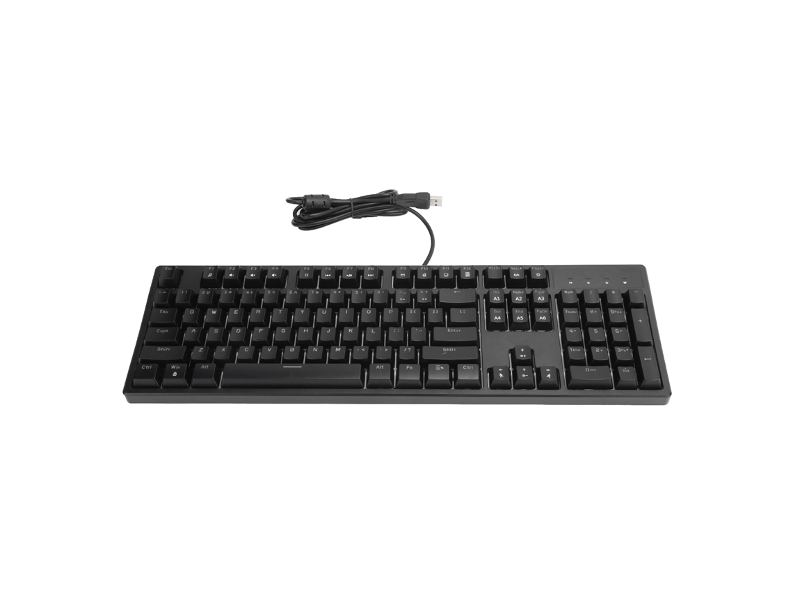 Teclado Mecânico Gamer Rgb 104 Teclas Abnt2 Sem Impacto Com Fio Iluminação Ajustável Eixo Preto Azul
