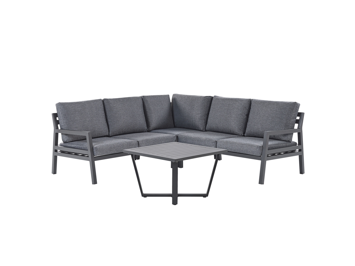 Conjunto de jardín gris oscuro 5 plazas BELIANI Vizzini