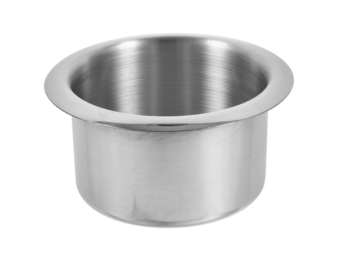 Insert De Portavasos De Acero Inoxidable Anti-derrame Para Reemplazo Versátil En Vehículos Y Hogar 10,70x8,50x5,50cm Plata