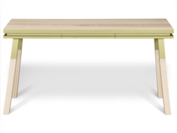 Escritorio MON PETIT MEUBLE FRANÇAIS Rectangular de Madera Maciza Con 1 Cajón 140 cm
