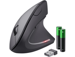 Ratón Inalámbrico Ergonómico A Pilas Con 6 Botones Led Para Pc, Ordenador, Portátil. 1200 Ppp, Ratón Inalámbrico