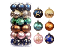 30 Bolas Navideñas Irrompibles De Plástico De 6 Cm Para Decorar El Árbol De Navidad Y Fiestas.