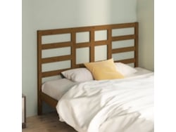Cabecero De Cama Madera Maciza De Pino Marrón Miel 166x4x104 Cm