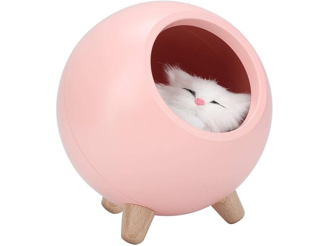 2026-lâmpada De Mesa Para Casa De Mascota Gato, Luz Noturna Led Com Carregamento Usb, Presente De Natal, Cor Rosa