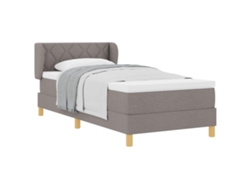 Maison Exclusive - Cama Tipo Box Spring Con Colchón Taupé 90 X 190 Cm Tela