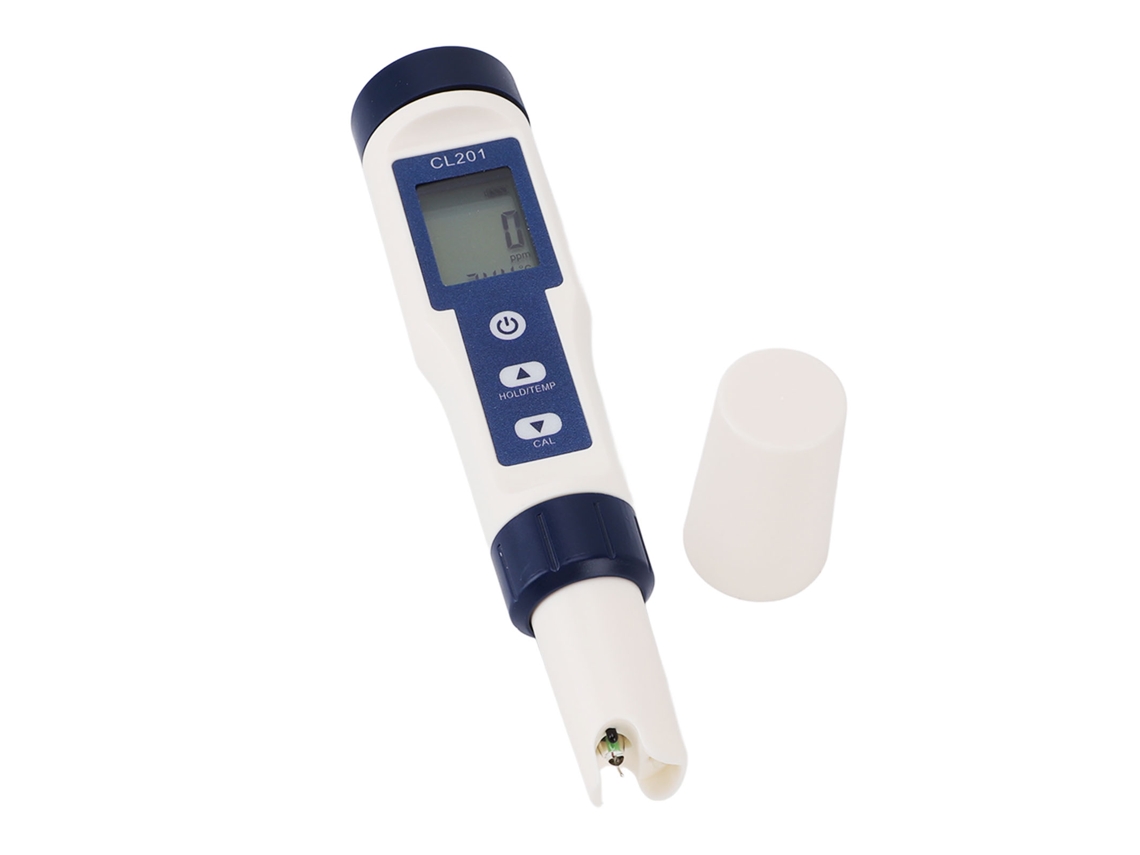 Medidor de calidad del agua (Cl₂, temperatura), IP65, resistente al agua, para piscinas, acuarios y agua potable (con nombre de marca).