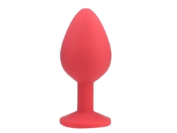 Juguete Sexual Para Adultos De Silicona Plug Anal Con Perlas De Tracción Rojo