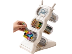 Organizador De Mesa– Caixa Organizadora Para, De Material De Escritório, Porta- Lápis Inclinado Com 3