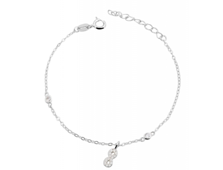 Pulsera Riham Infinito en Plata de Ley 925 con Circonias Bañada en Rodio