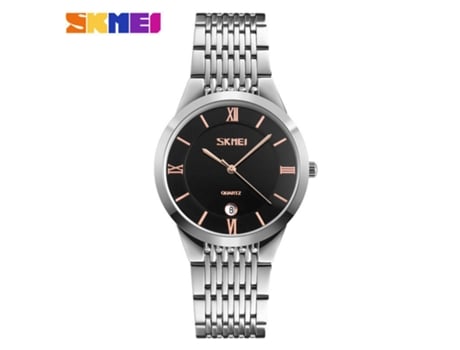 Relojes de Pareja Relojes de Acero Inoxidable Relojes de Pulsera con Fecha de Cuarzo para Hombres y Mujeres-Aguja de Oro Negro para Hombres LUUCOZK