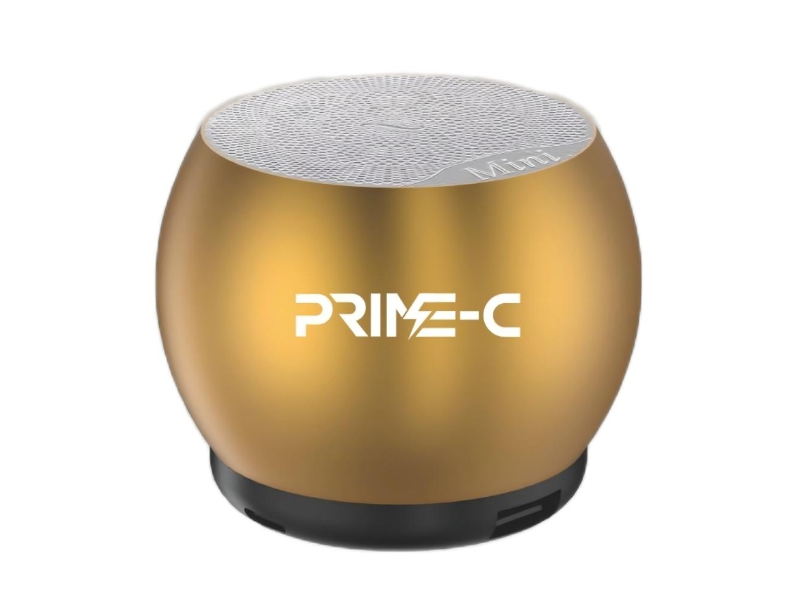 Altavoz Bluetooth metálico de 5 W con batería de 3 a 4 horas de duración continua, dorado, PAPRIKA