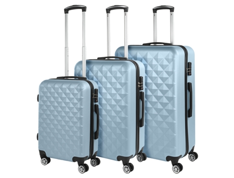 Juego De Maletas Rígidas Abs ITACA Diamond azul claro (49,5X77,5X27 Cm - 91L)